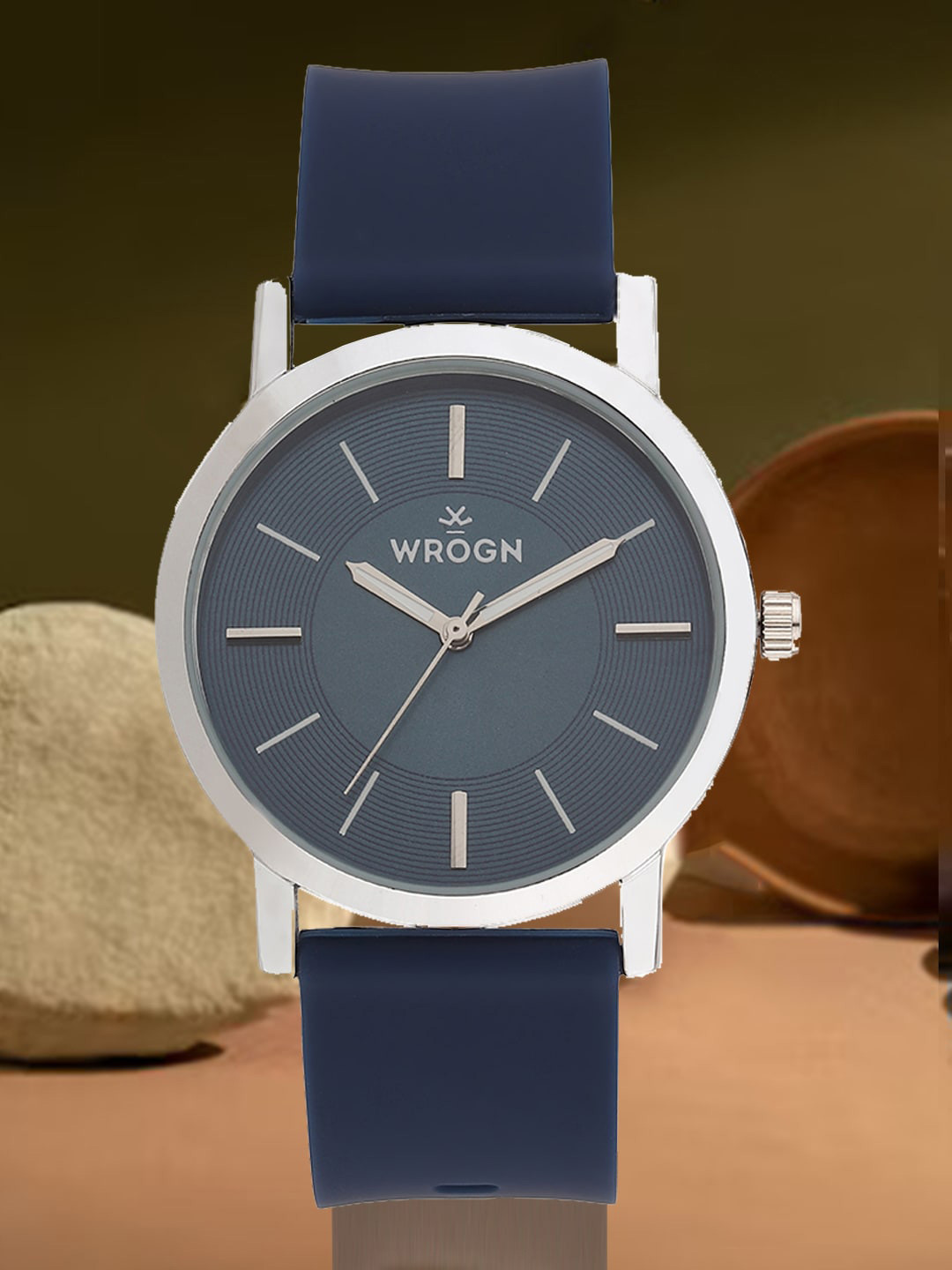 

WROGN Men Printed Dial & Straps Analogue Watch WRG0424, Blue
