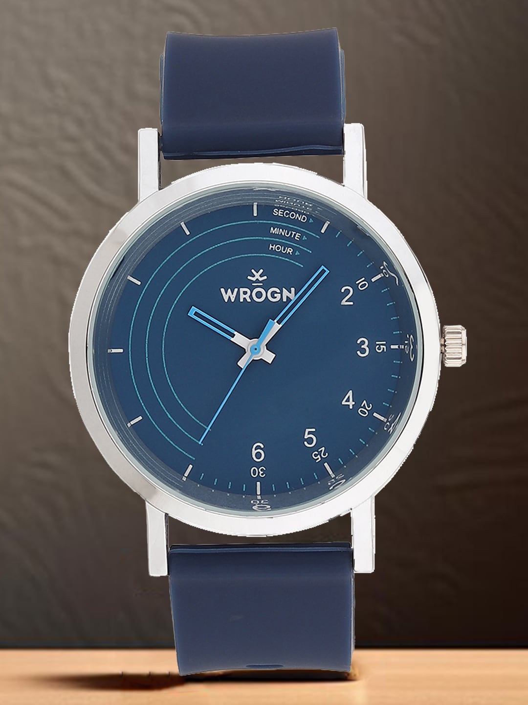 

WROGN Men Printed Dial Straps Analogue Watch WRG0413, Blue
