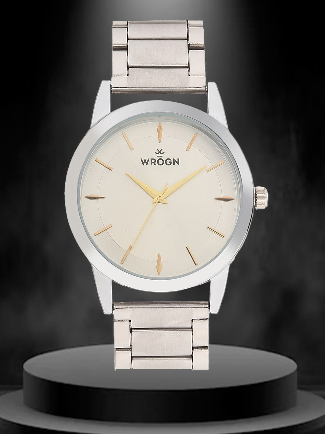

WROGN Men Stainless Steel Straps Analogue Watch WRG0421, White