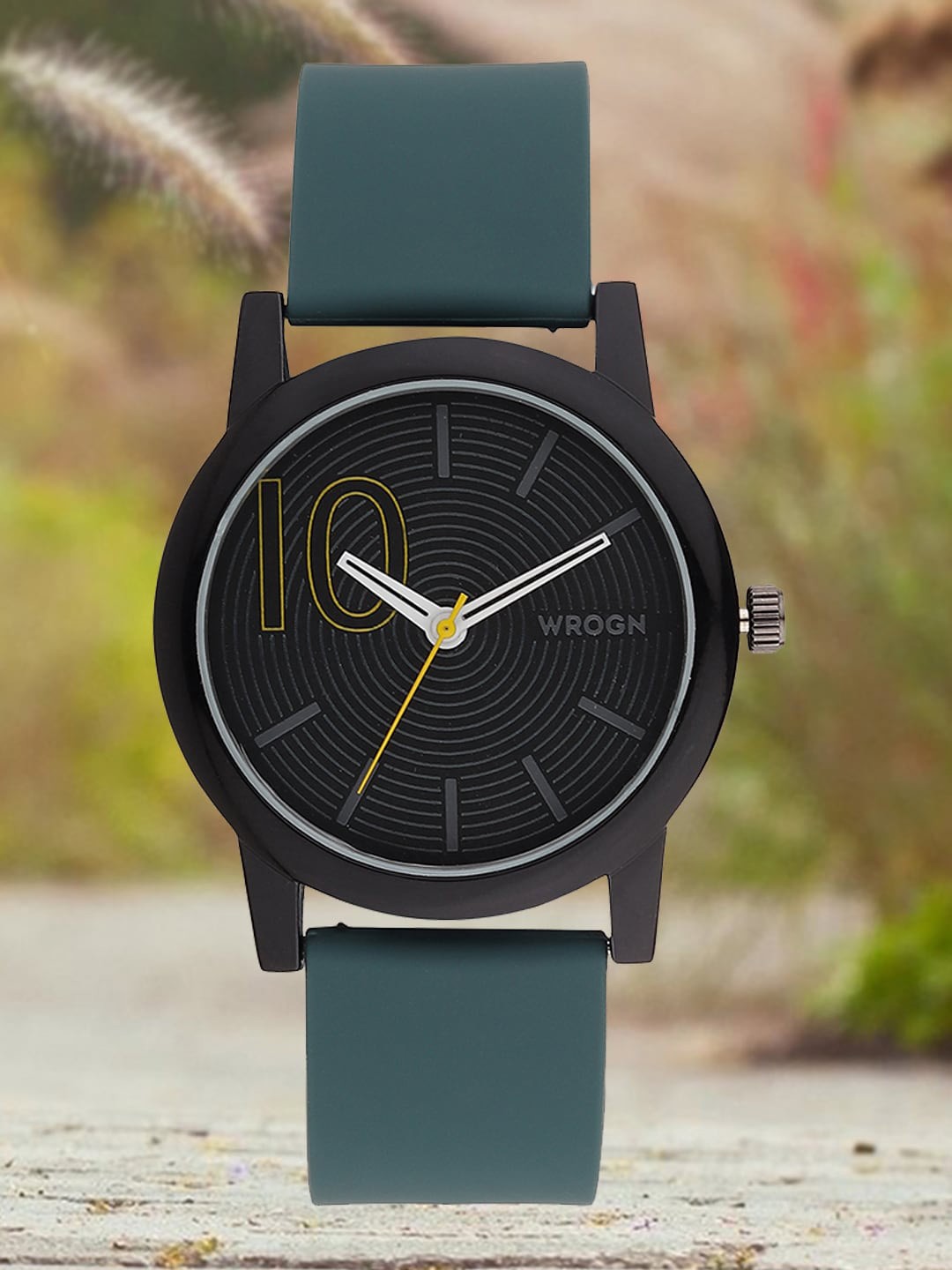 

WROGN Men Printed Dial & Straps Analogue Watch WRG0406, Black