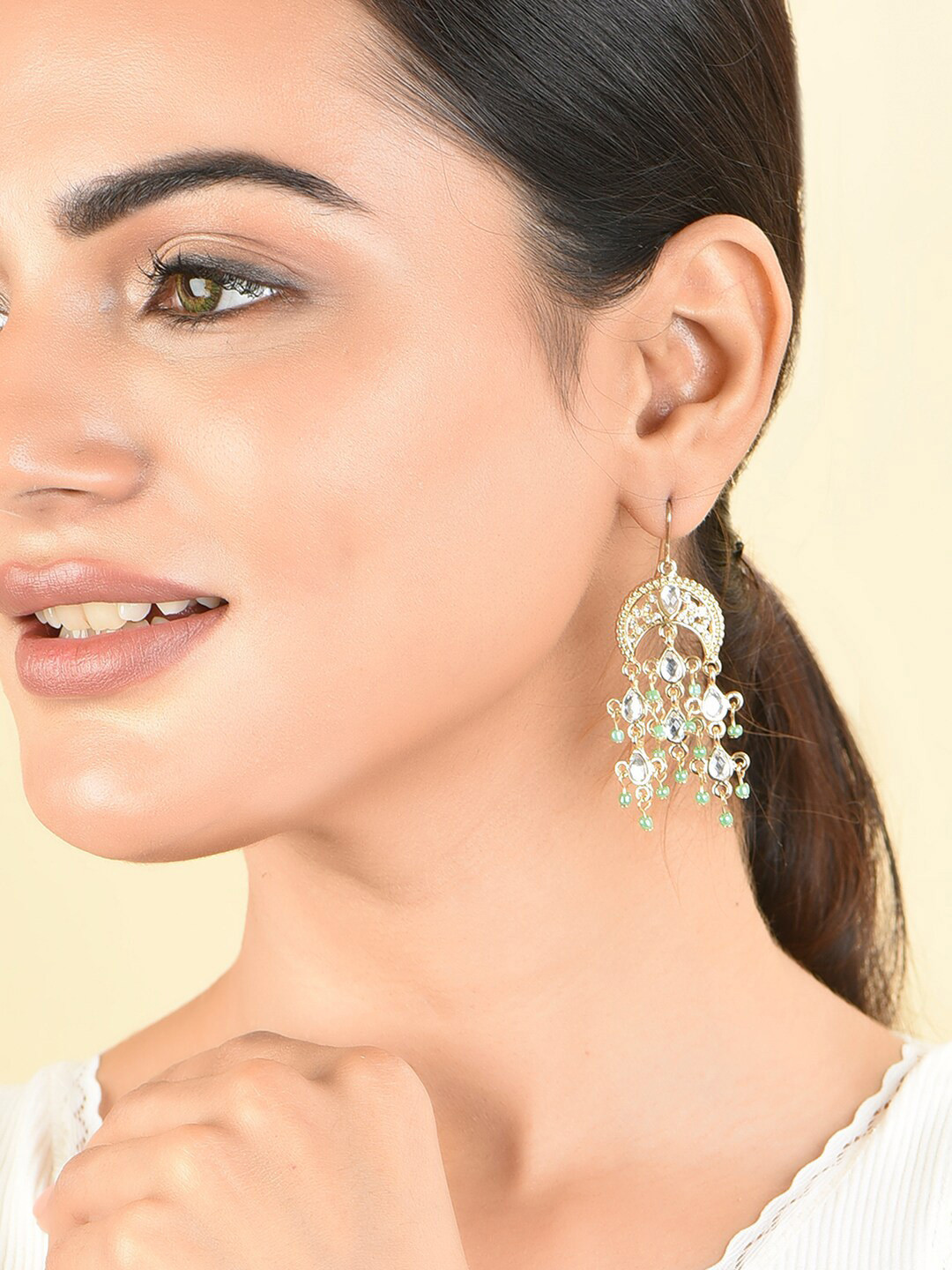 

ToniQ Gold-Plated Floral Drop Earrings
