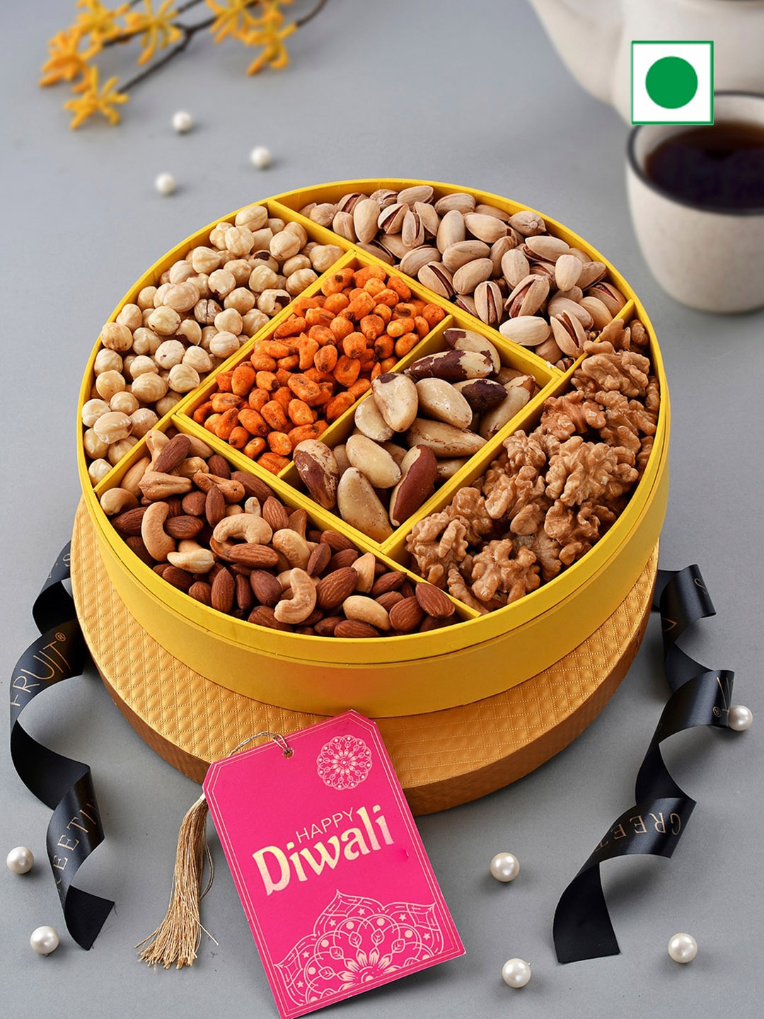 

RawFruit Premium Dryfruits Diwali Gifts, Yellow