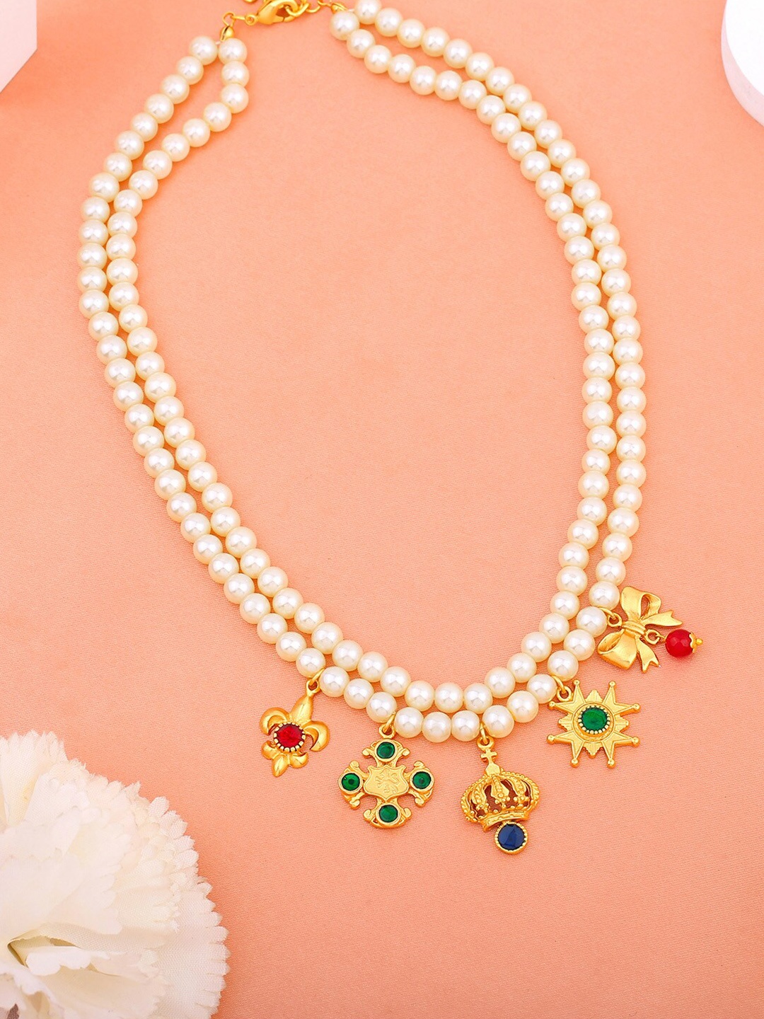 

Estele Gold-Plated Pearl Necklace