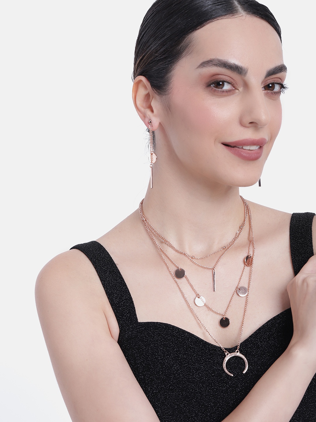 

Estele Rose Gold Plated Jewellery Set