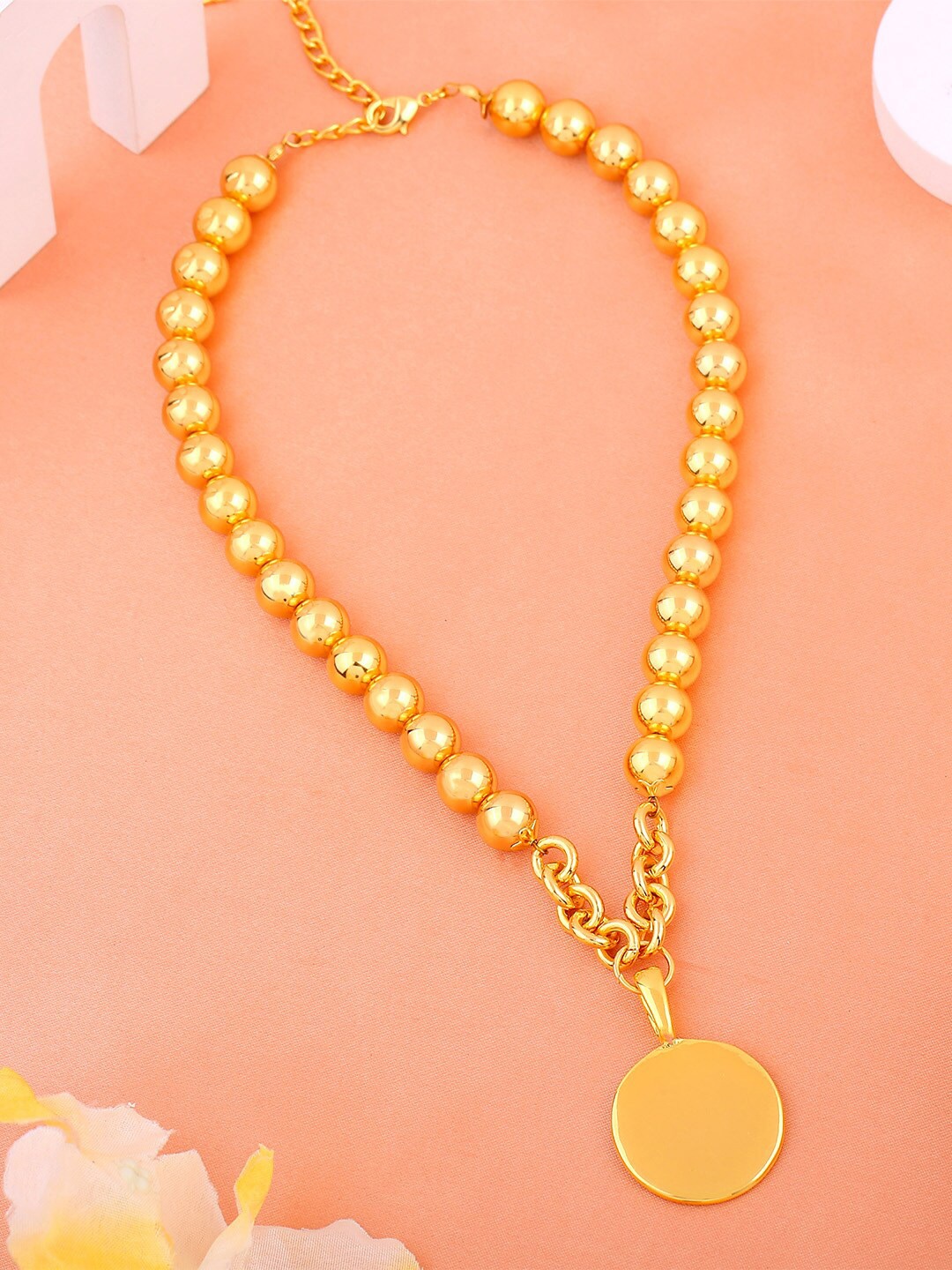 

Estele Gold-Plated Beaded Necklace
