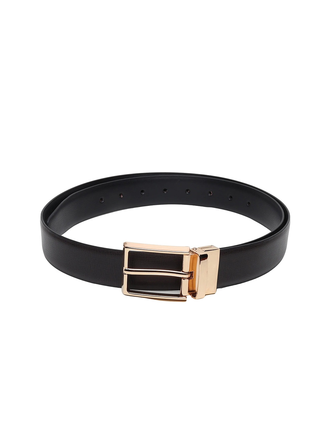 

Zacharias Men Leather Reversible Belt, Black