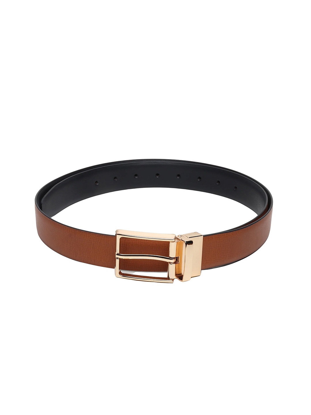 

Zacharias Men Leather Reversible Belt, Tan