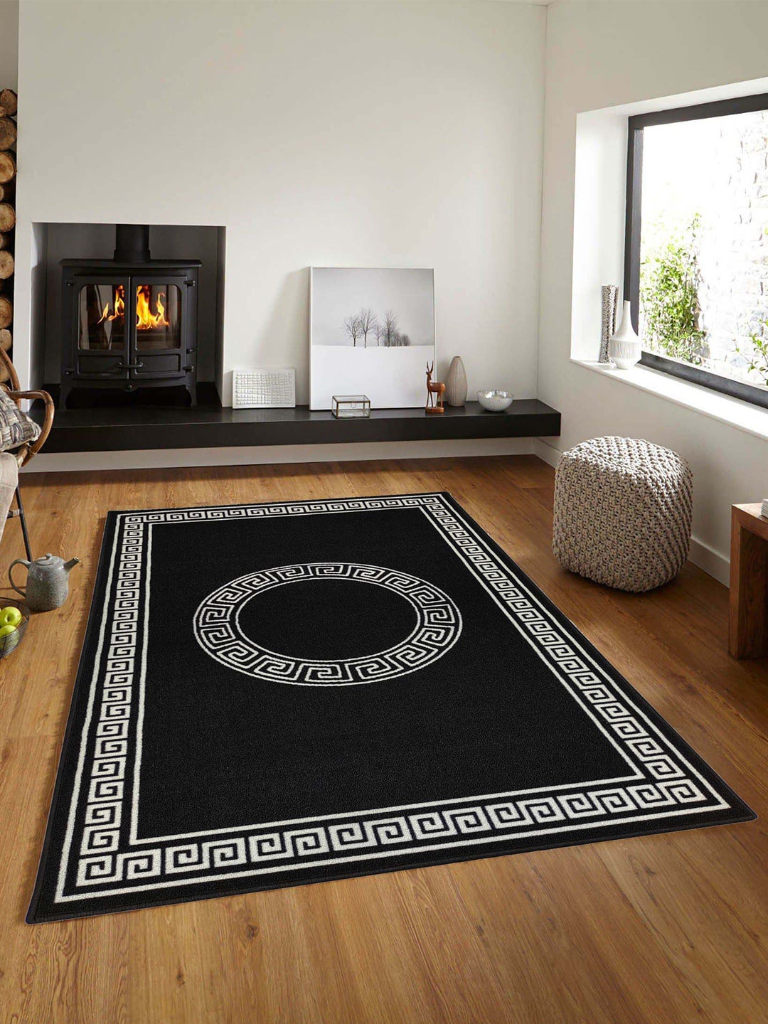 

Matz and More Black & White Anti-Slip Carpet Rug