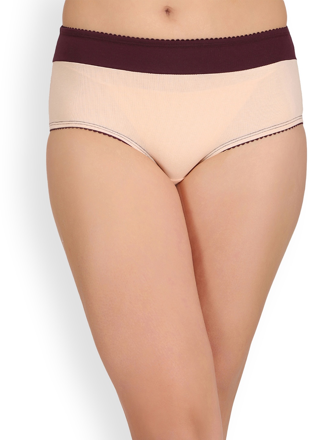 

Clovia Cotton Mid Waist Hipster Panty PN2288P16, Peach