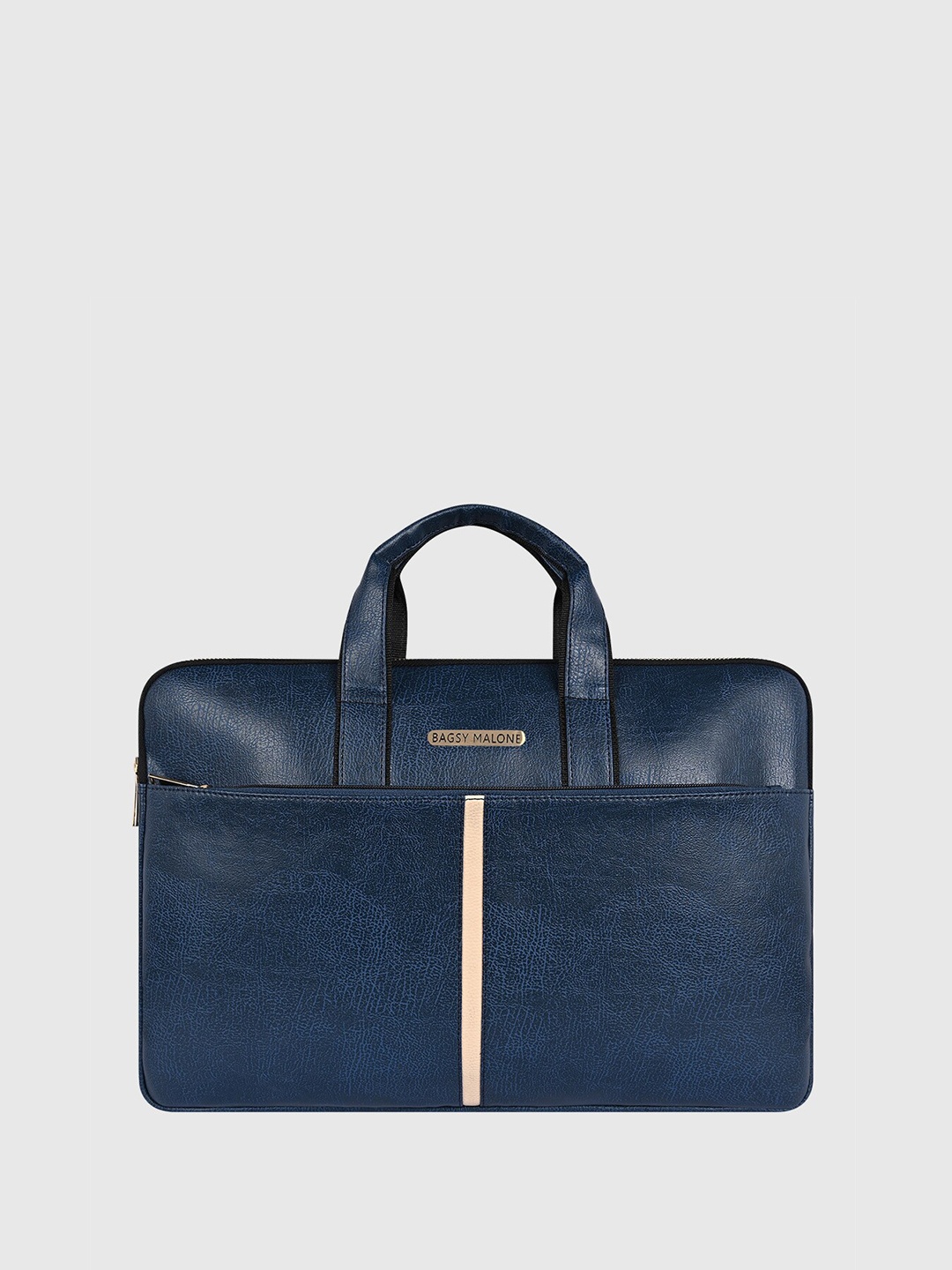 

Bagsy Malone Unisex Textured Laptop Bag-Up to 15 inch, Navy blue