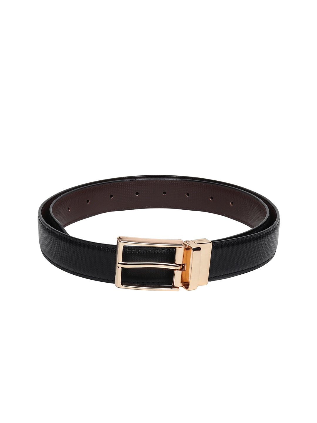 

Zacharias Men Leather Reversible Belt, Black