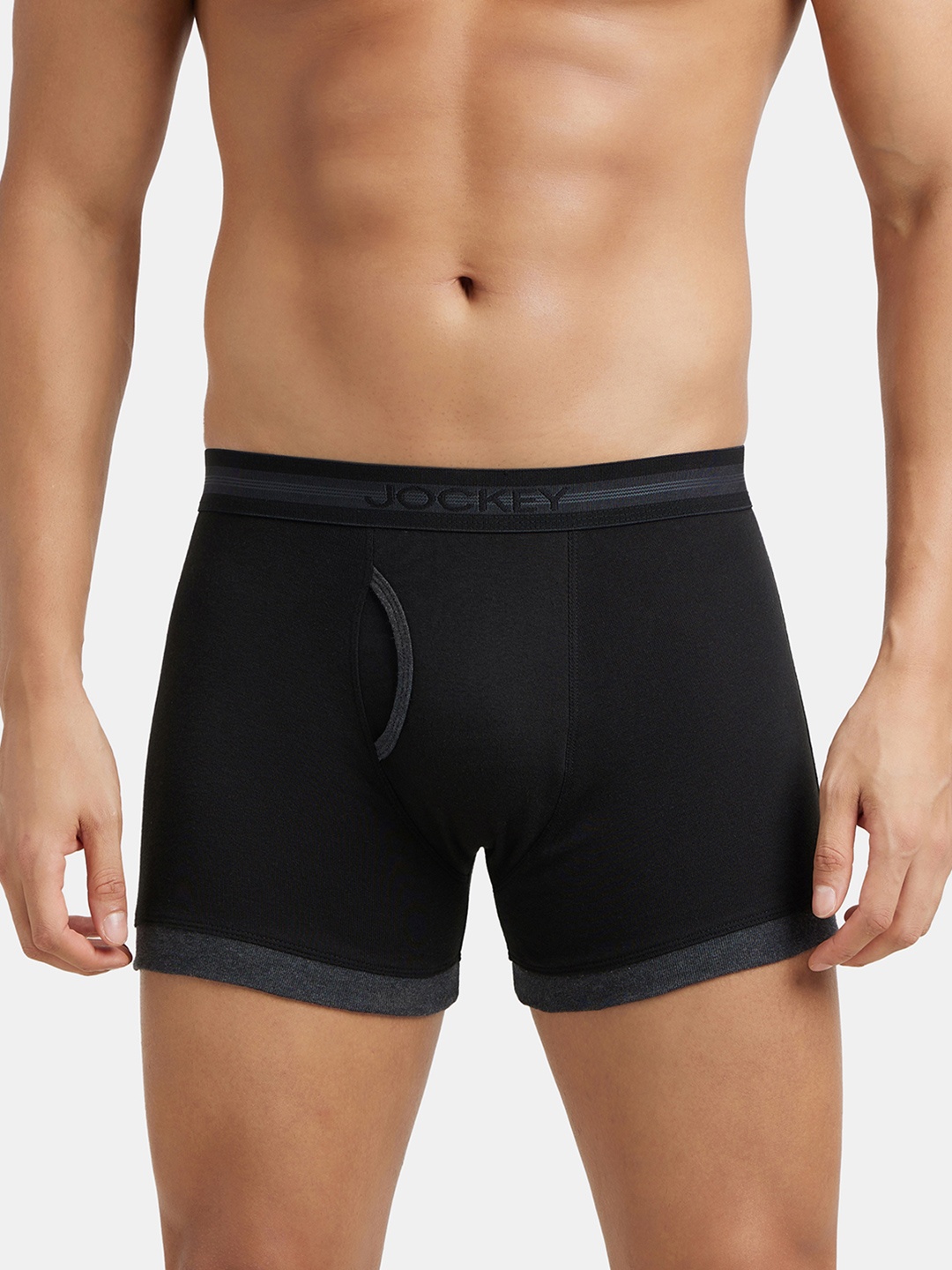 

Jockey Combed Cotton Rib Boxer Brief with StayFresh Treatment-1017, Black