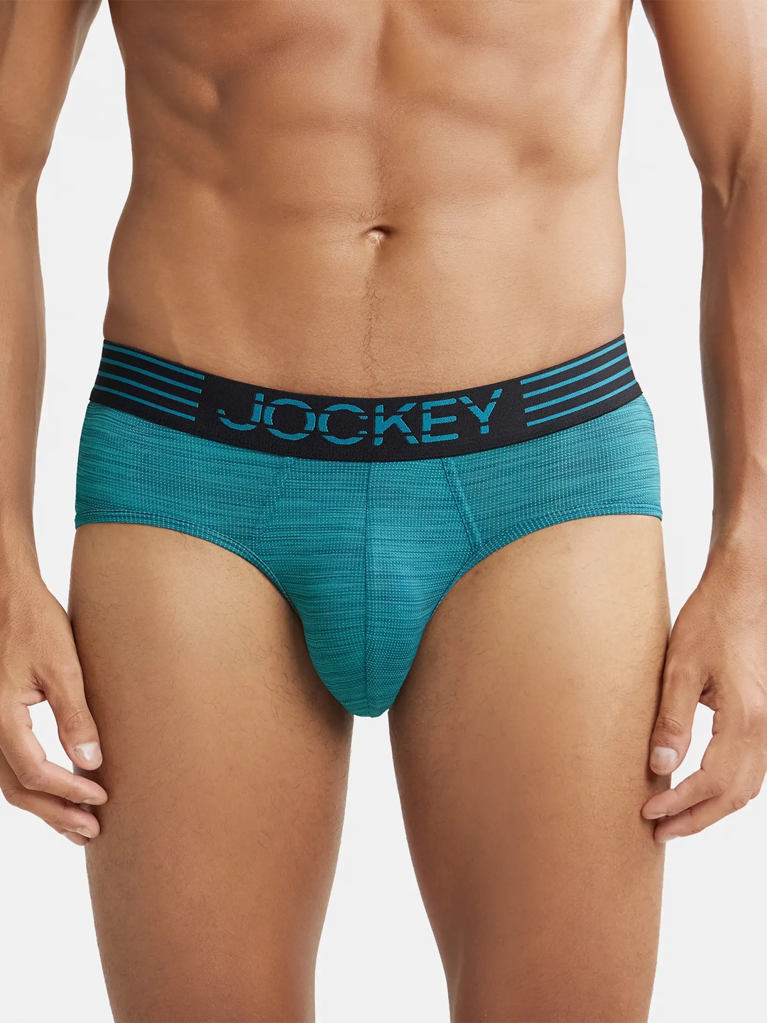 

Jockey Microfiber Stretch Sports Brief with Stay Dry Technology-MM04, Blue