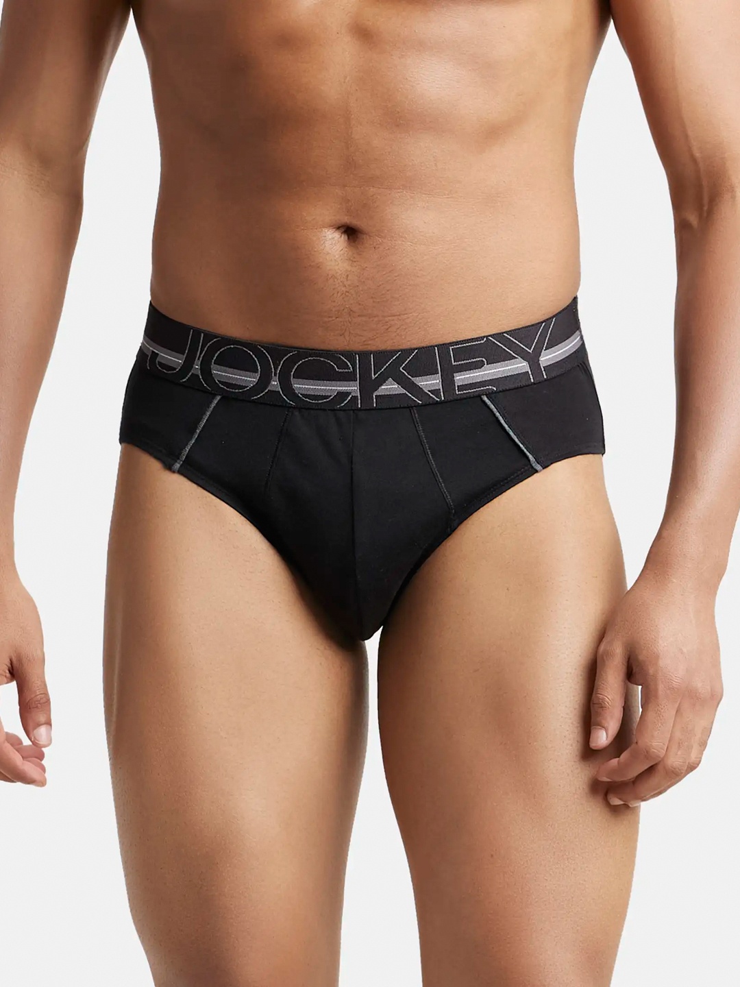 

Jockey Combed Cotton Brief with Ultrasoft Waistband-US14, Black