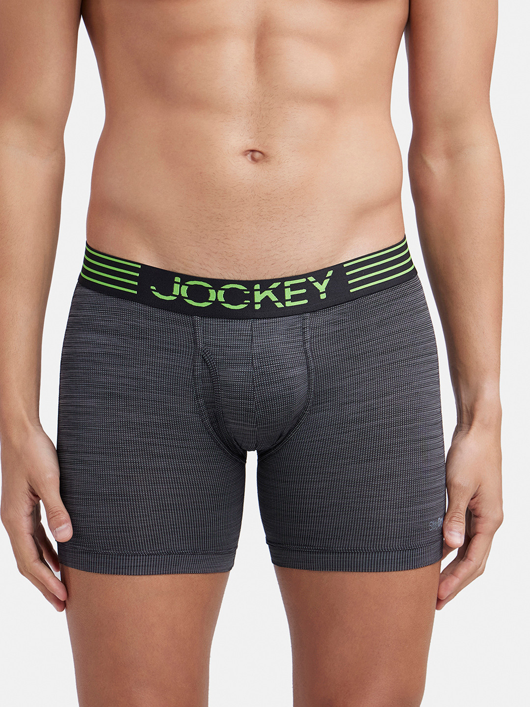 

Jockey Microfiber Stretch Sports Boxer Brief with Stay Dry Technology-MM06, Black