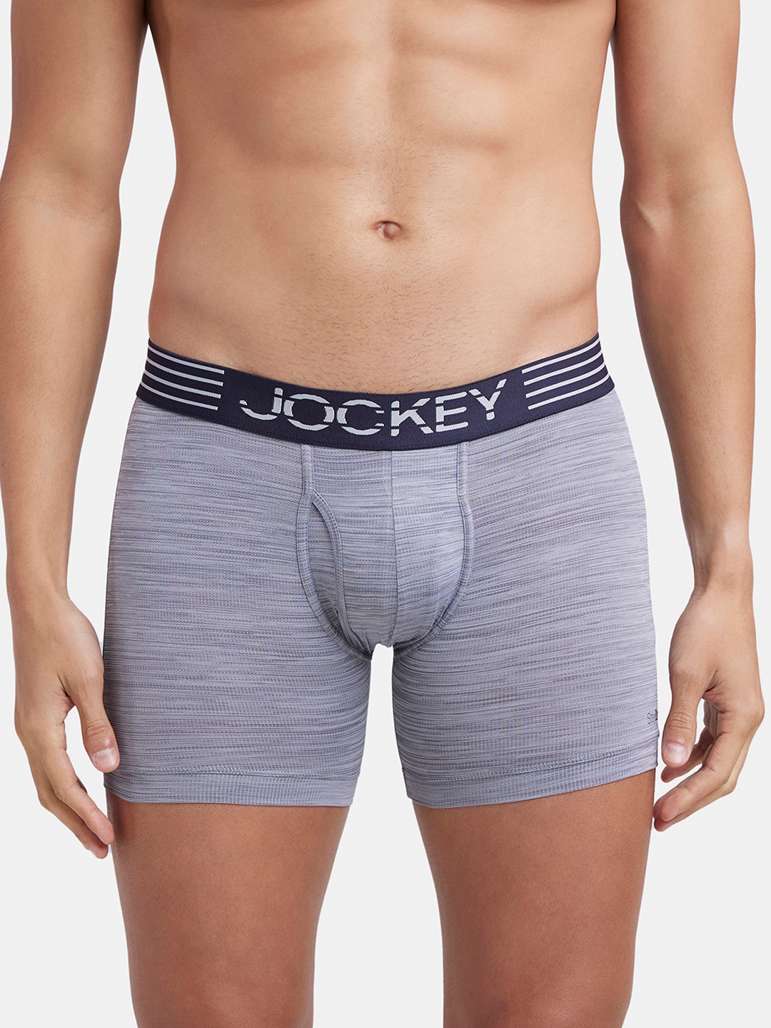 

Jockey Microfiber Stretch Sports Boxer Brief with Stay Dry Technology-MM06, Grey