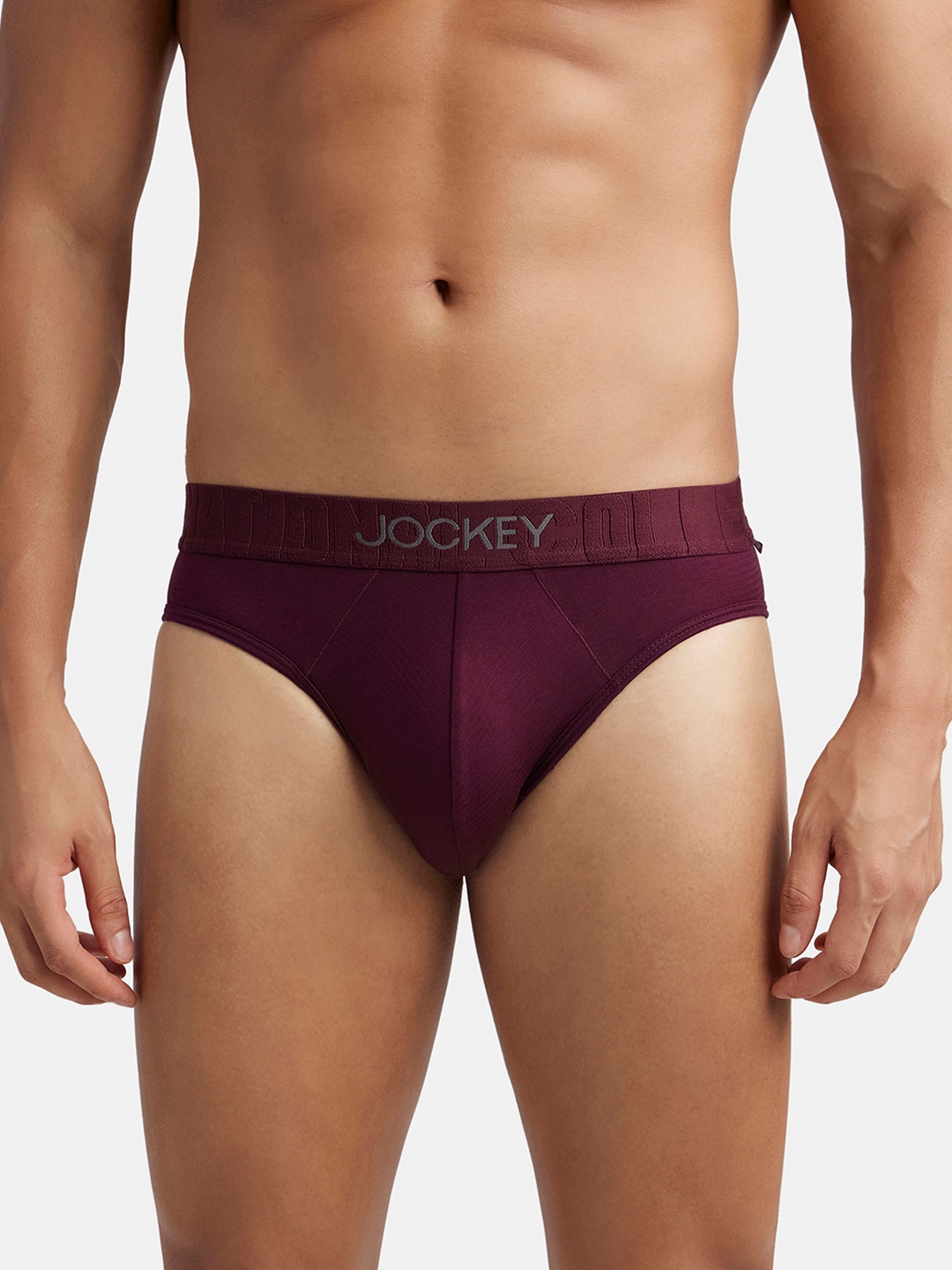 

Jockey Supima Cotton Stretch Solid Brief with Ultrasoft Waistband-IC31, Purple