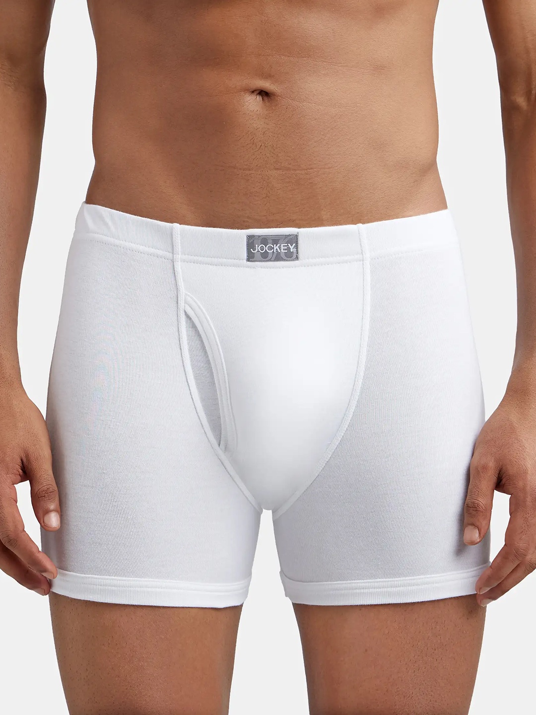 

Pack Of 2 Super Combed Cotton Rib Boxer Brief with Ultrasoft and Durable Waistband-8008, White