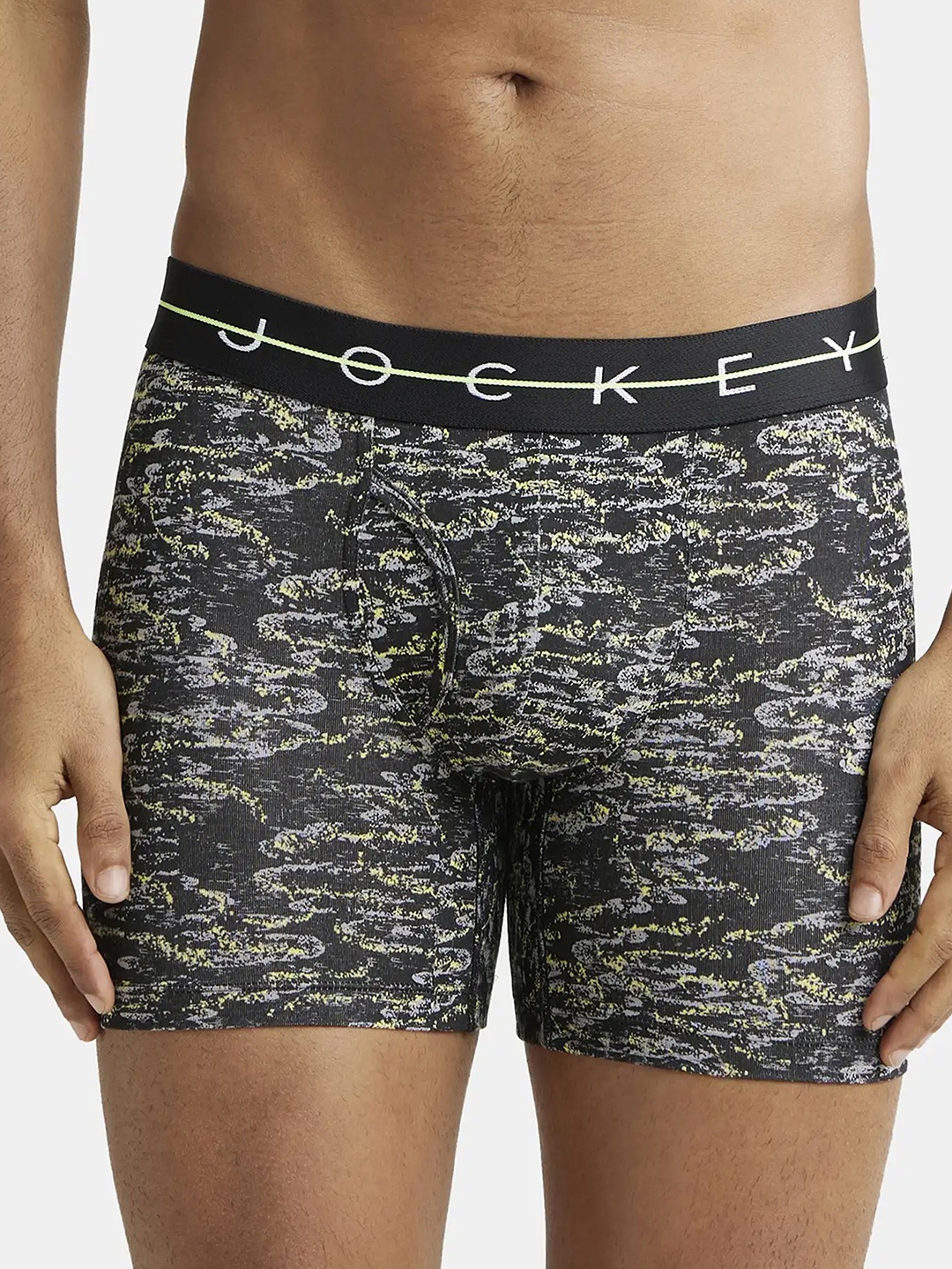 

Jockey Printed Stretchable Trunks NY03-0101-BLWHY, Grey