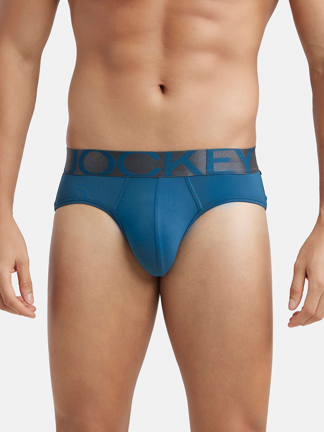 

Jockey Tactel Microfiber Stretch Solid Brief with Moisture Move Treatment-IC27, Blue