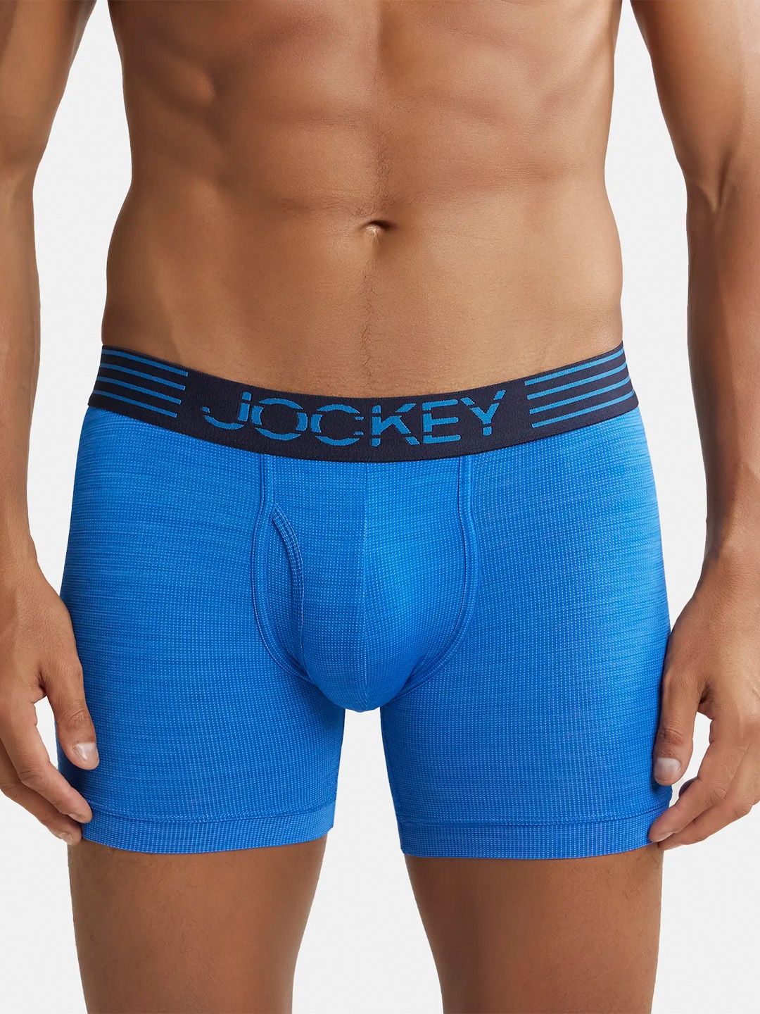 

Jockey Microfiber Stretch Sports Boxer Brief with Stay Dry Technology-MM06, Blue