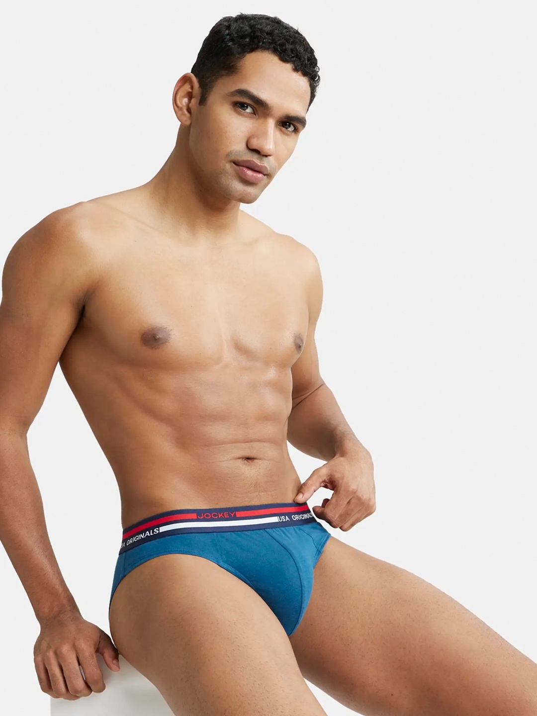 

Jockey Combed Cotton Brief with Ultrasoft Waistband-US49, Teal