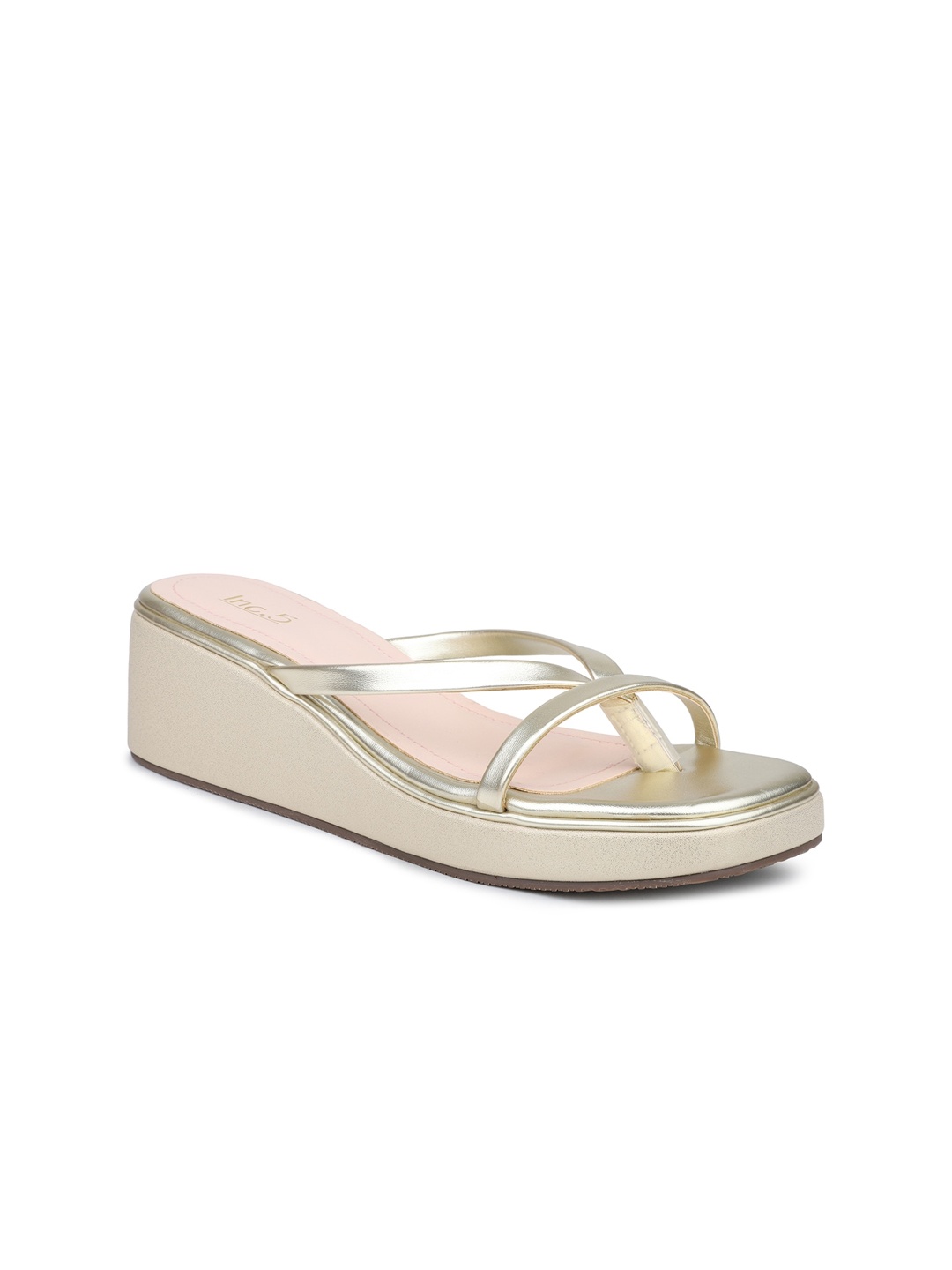 

Inc 5 Strappy Open Toe Flatform Heels, Gold