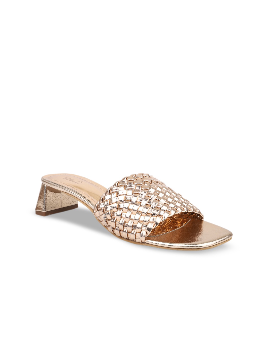 

Inc 5 Textured Ethnic Block Heels, Rose gold