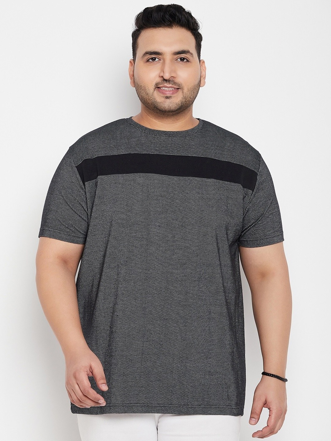 

bigbanana Plus Size Bio Finish Cotton Round Neck T-shirt, Black