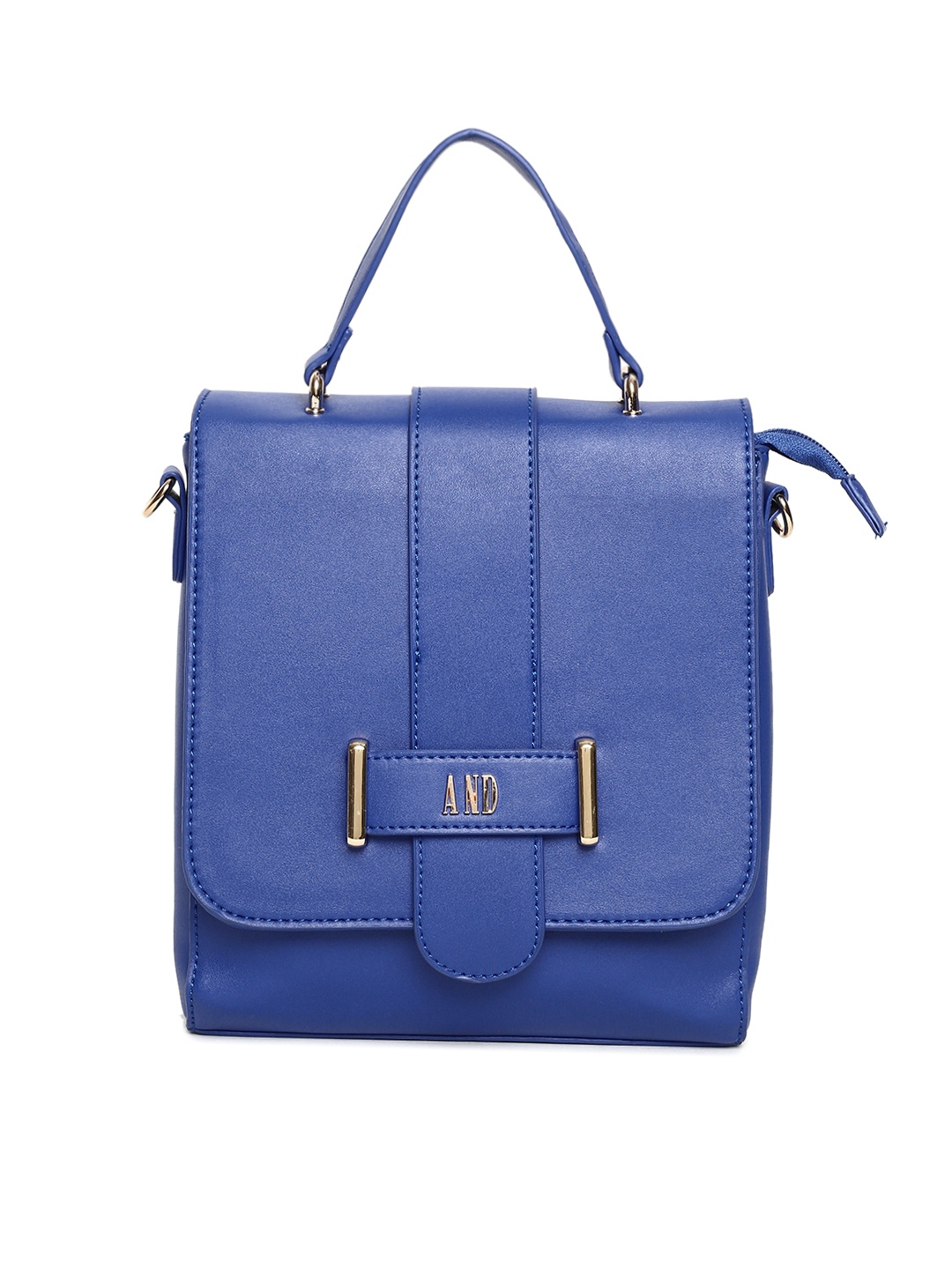 

AND Blue Solid Satchel