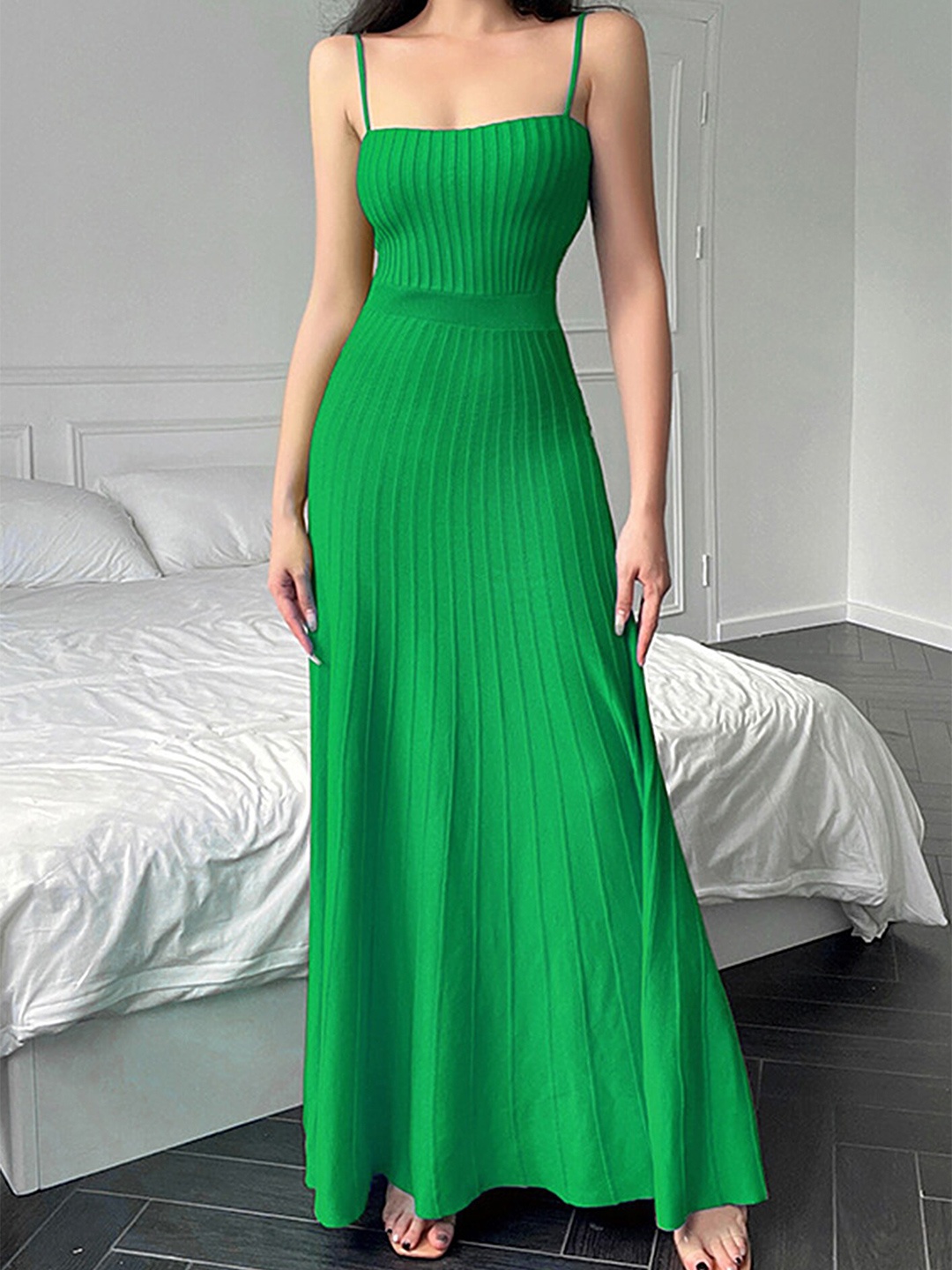 

LULU & SKY Shoulder Straps Maxi Dress, Green