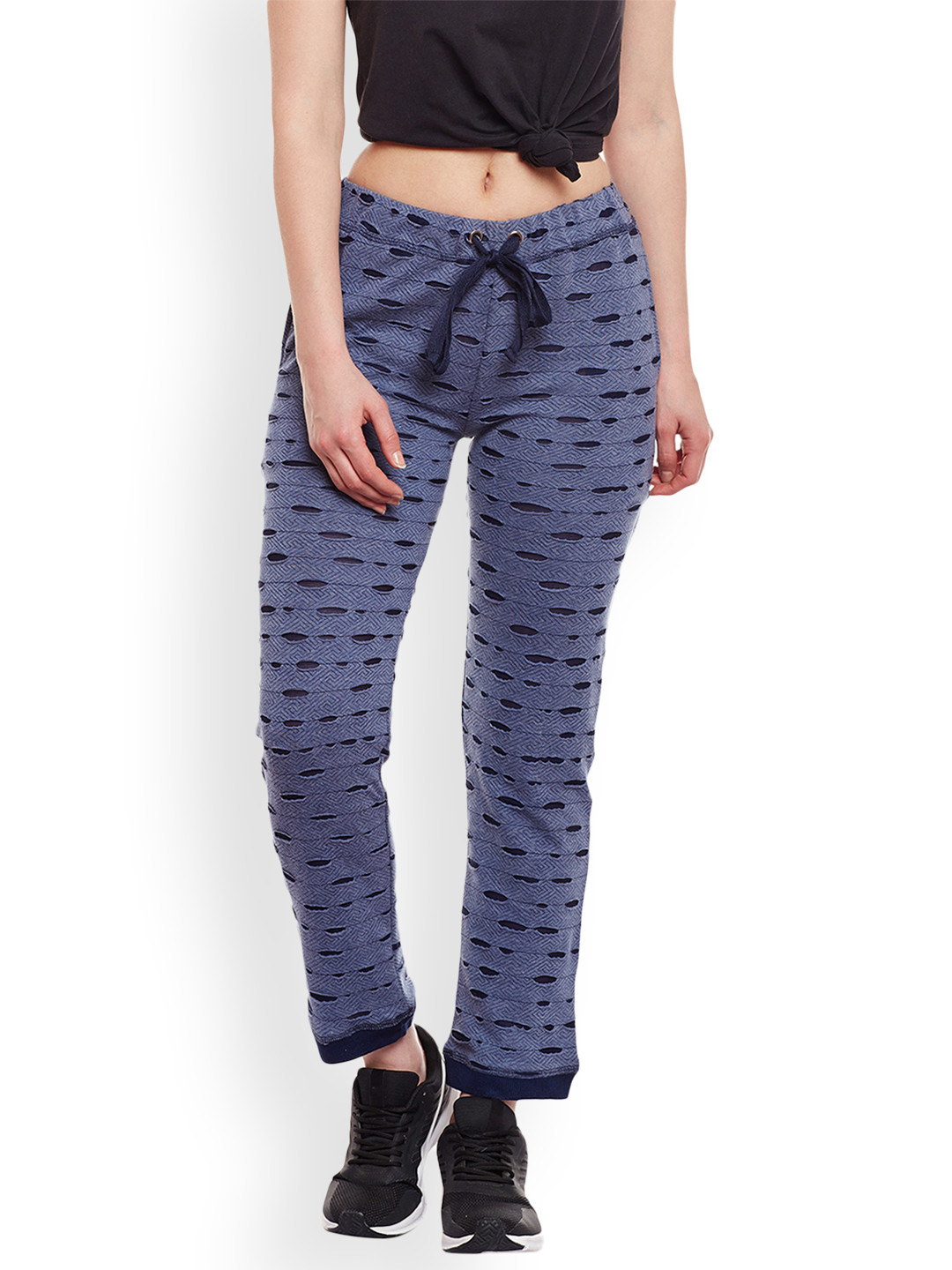 

MACK JONNEY Women Navy Blue Slim Fit Track Pants