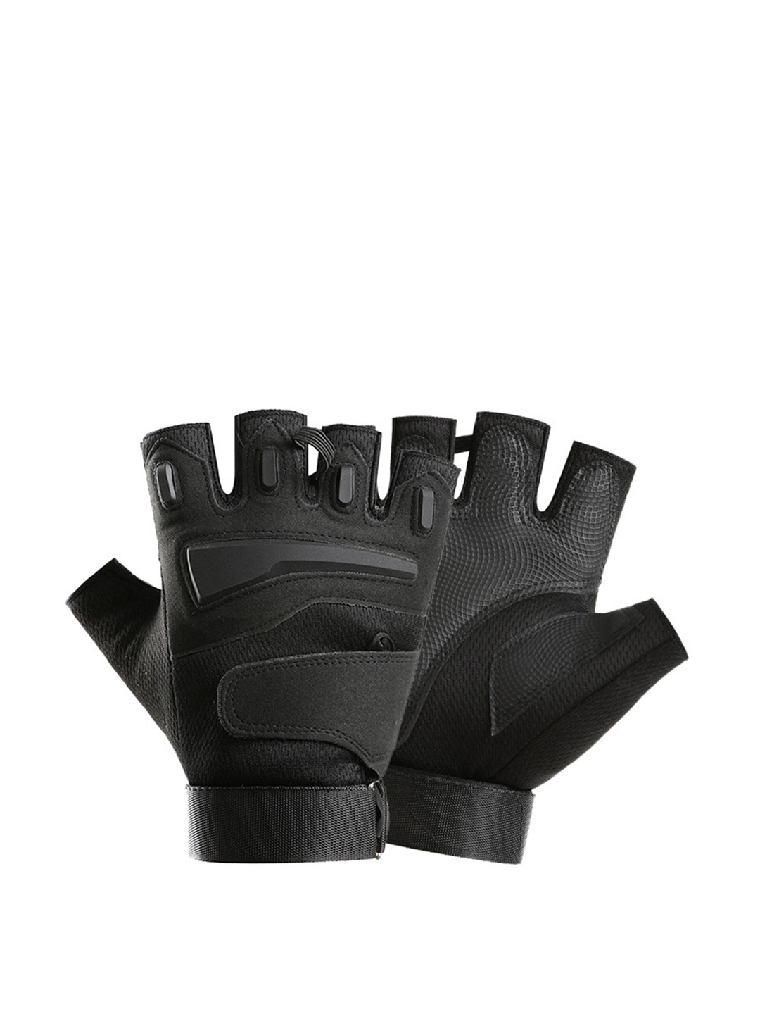 

Alexvyan Men Back Open Breathable Riding Gloves, Black