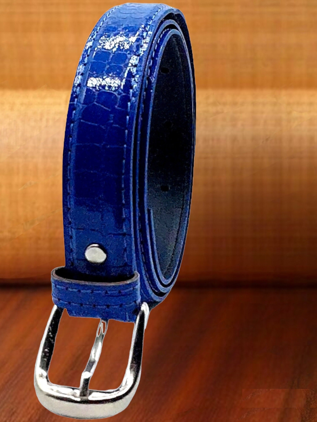 

DIAN Women Set Of 2 Textured Slim Belt, Purple