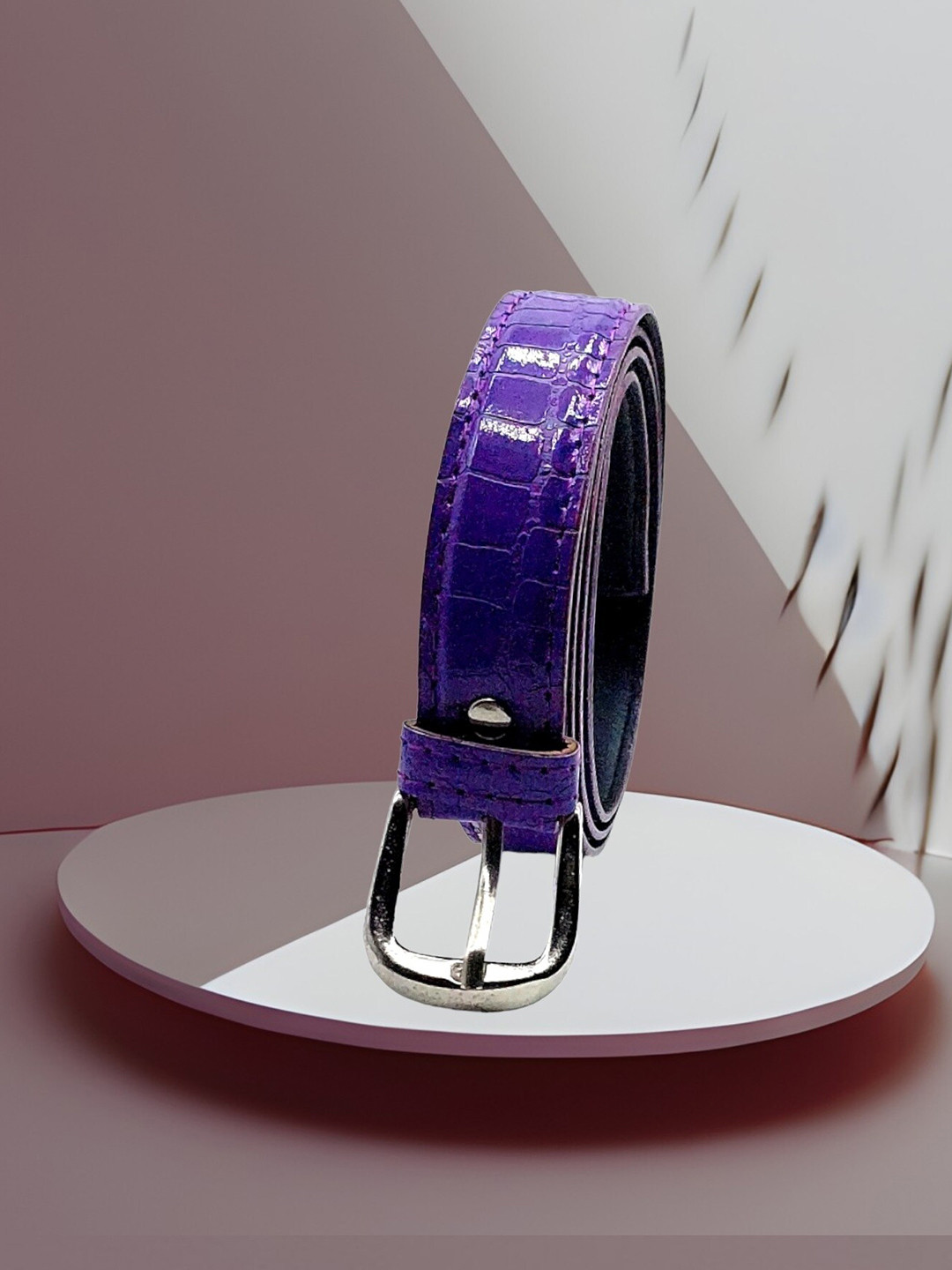 

DIAN Women Set Of 2 Textured Belt, Purple
