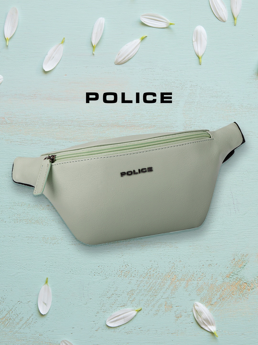 

Police Vegan Leather Travel Pouch, Green