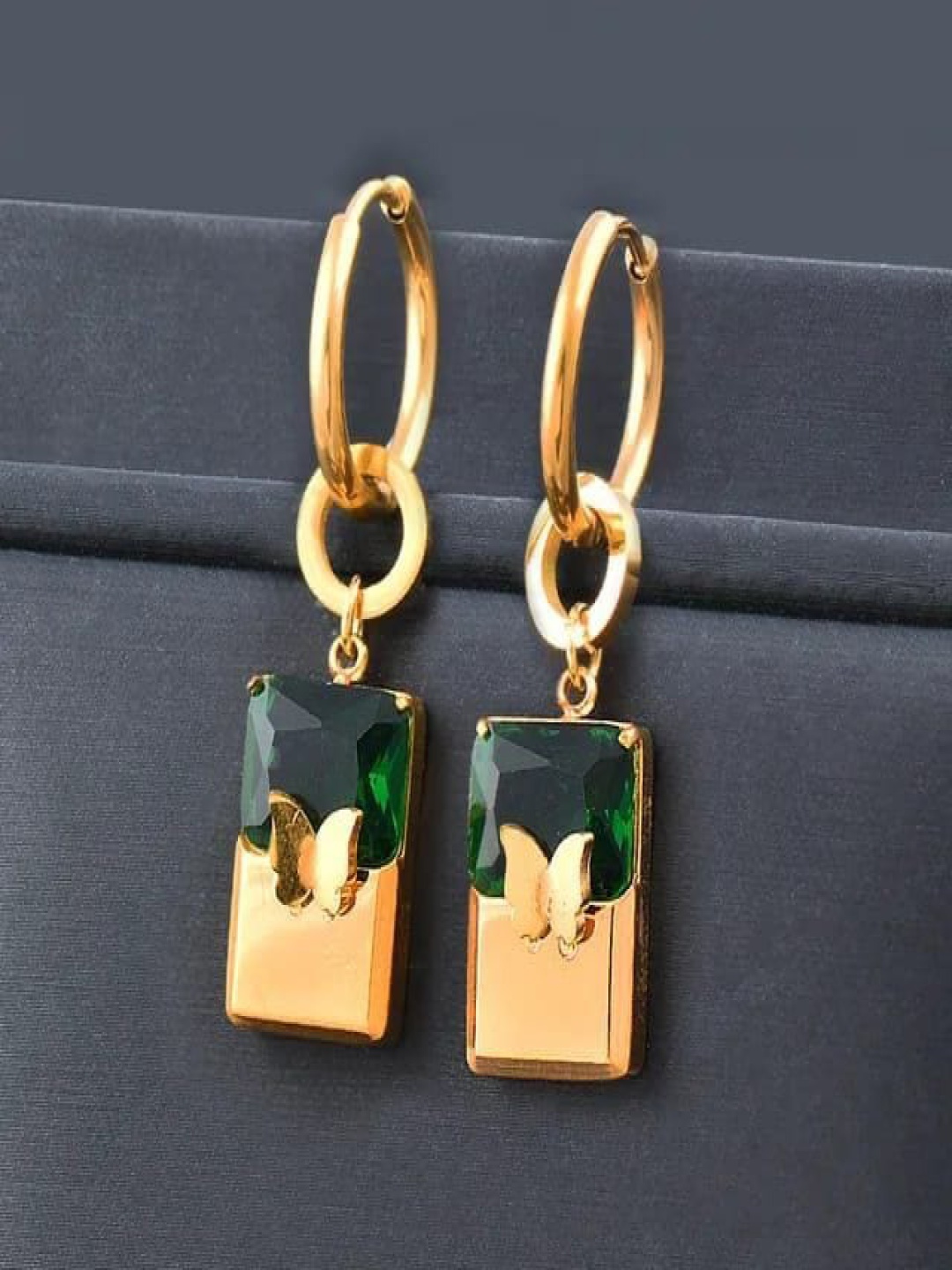 

KRYSTALZ Gold Plated Stainless Steel Hoop Earrings