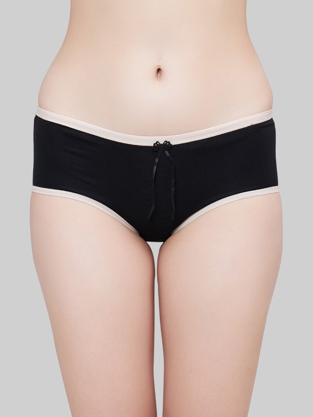 

PLUMBURY Full Coverage Mid Rise Hipster Briefs, Black