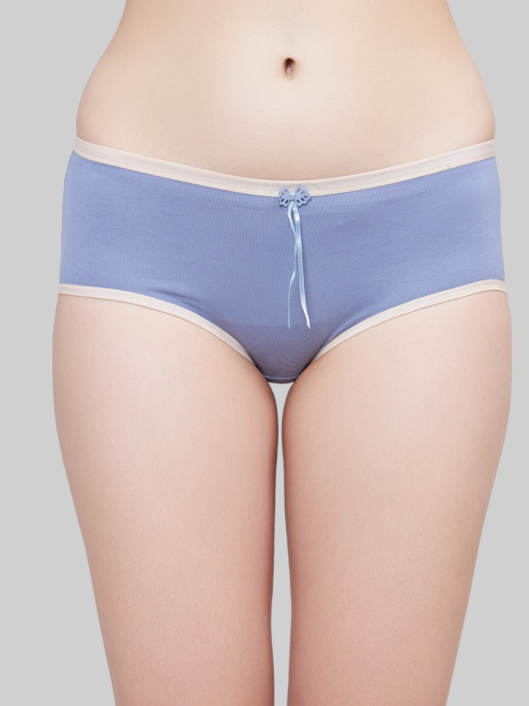 

PLUMBURY Women Anti Microbial Mid-Raise Hipster Briefs, Blue