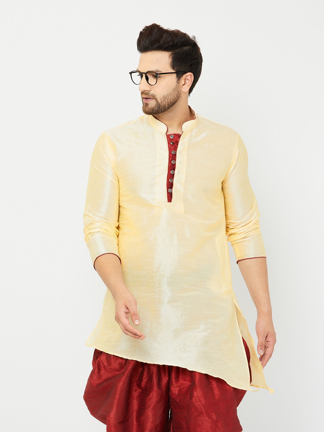 

Armaan Ethnic Mandarin Collar Kurta, Beige