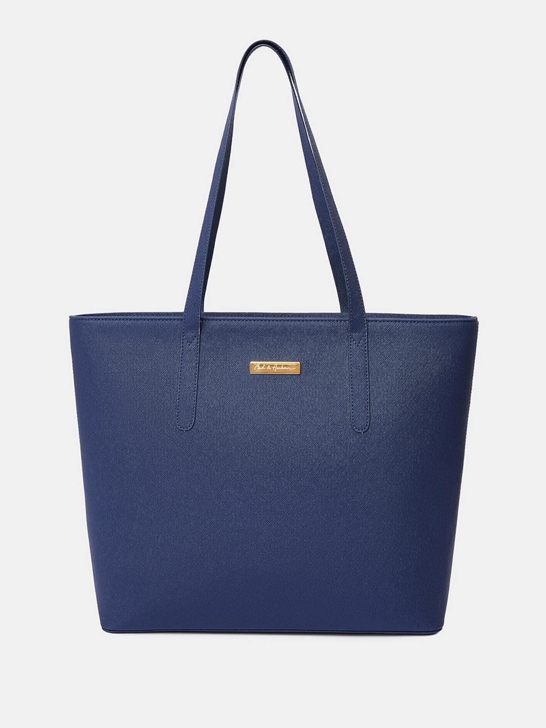

Mast & Harbour Blue PU Structured Tote Bag