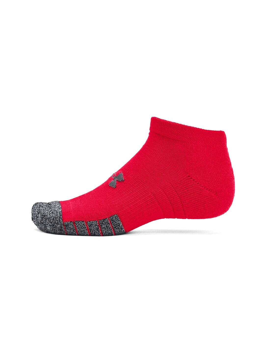 

UNDER ARMOUR Unisex Pack Of 3 Heatgear Logo-Patterned Low-Cut Ankle-Length Socks, Red