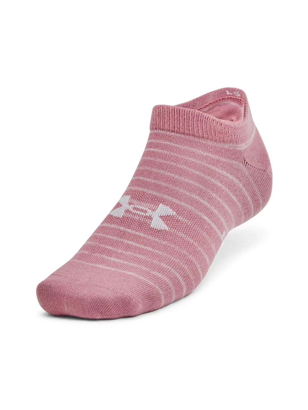 

UNDER ARMOUR Unisex Pack Of 6 Striped Ankle- Length Socks, Pink