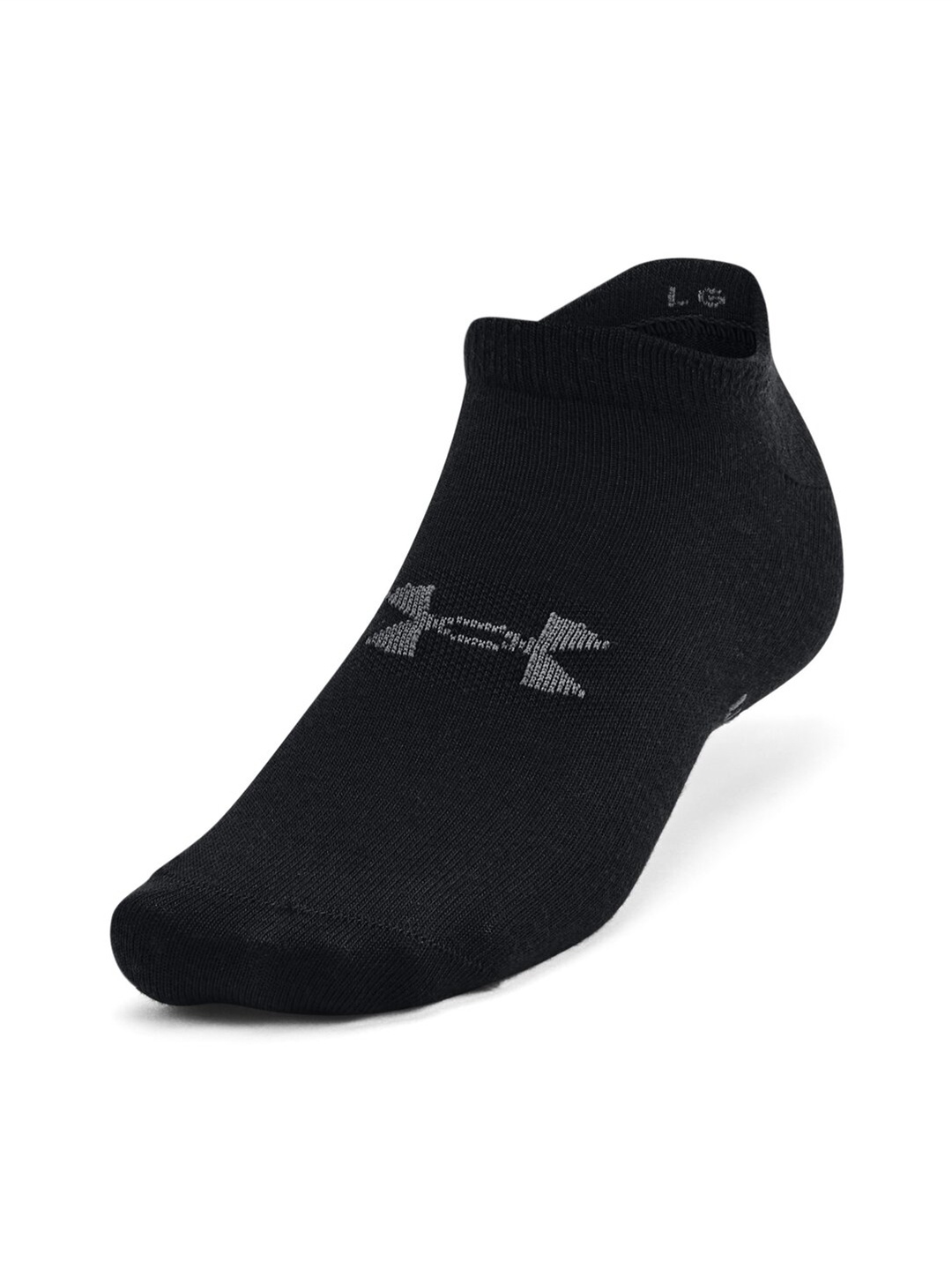 

UNDER ARMOUR Men Pack Of 6 UA Essential No Show Ankle-Length Socks, Black