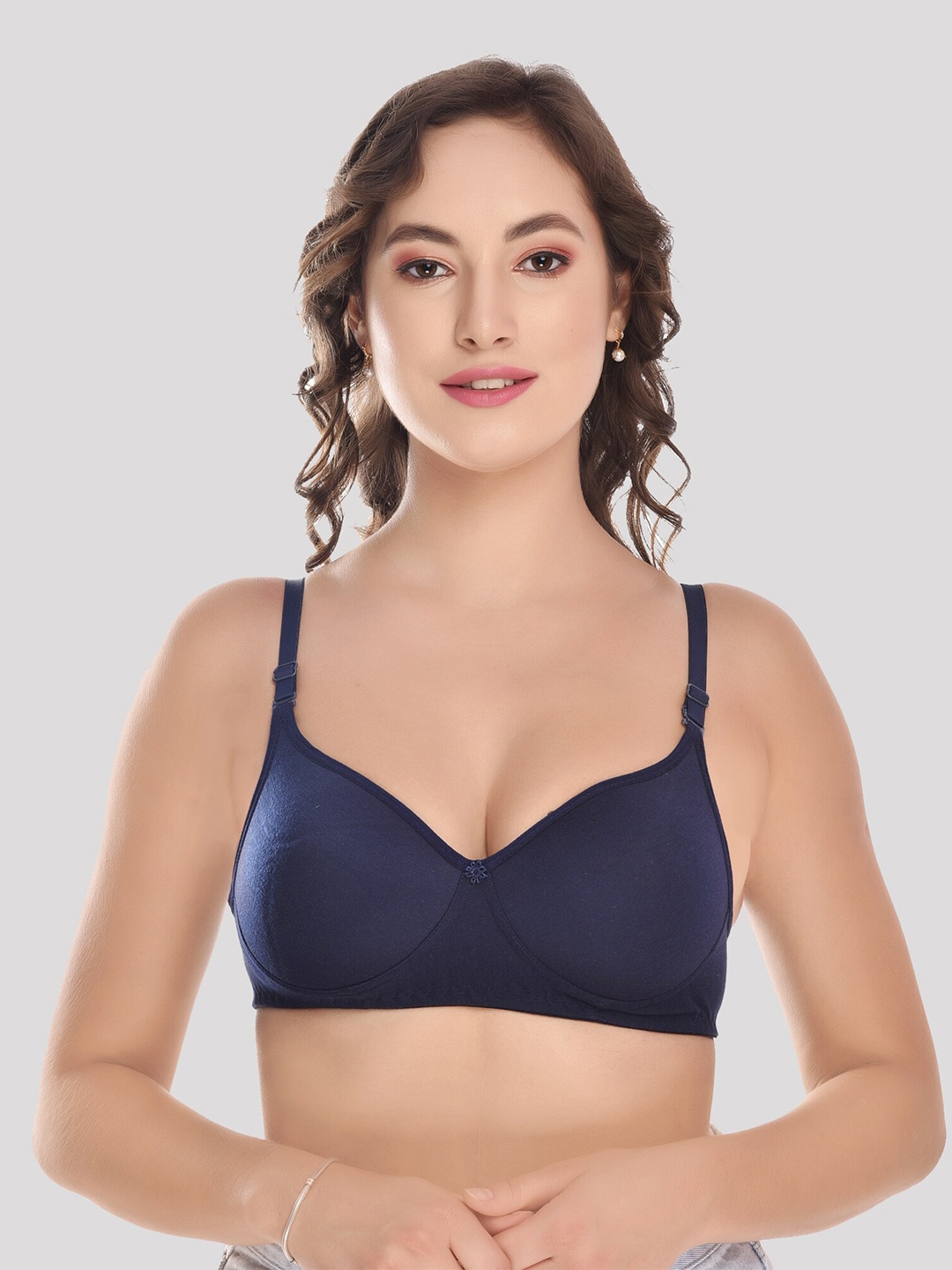 

LIONZY Full Coverage Lightly Padded T-shirt Bra With All Day Comfort, Blue
