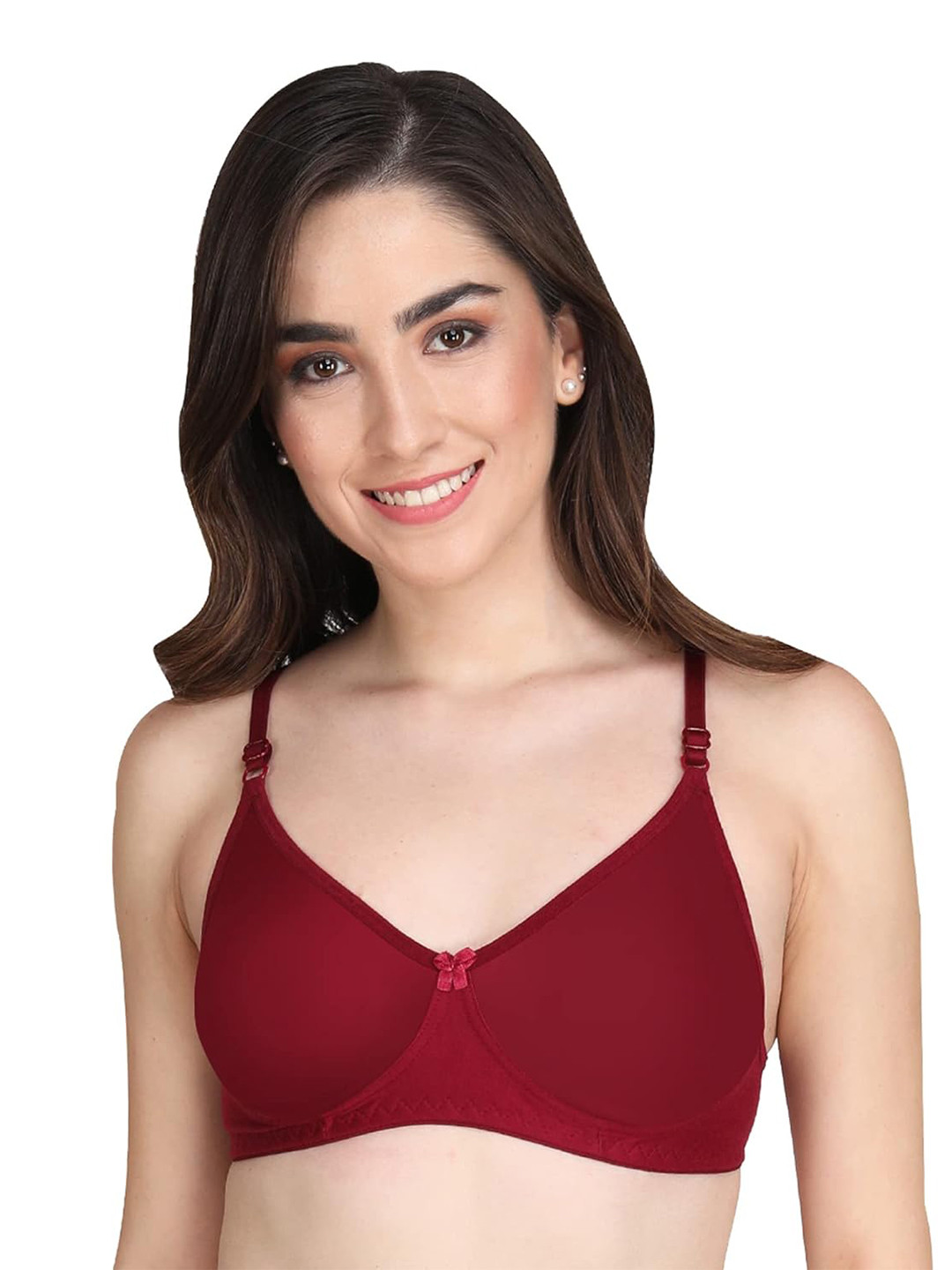 

LIONZY Full Coverage Lightly Padded T-shirt Bra With All Day Comfort, Red