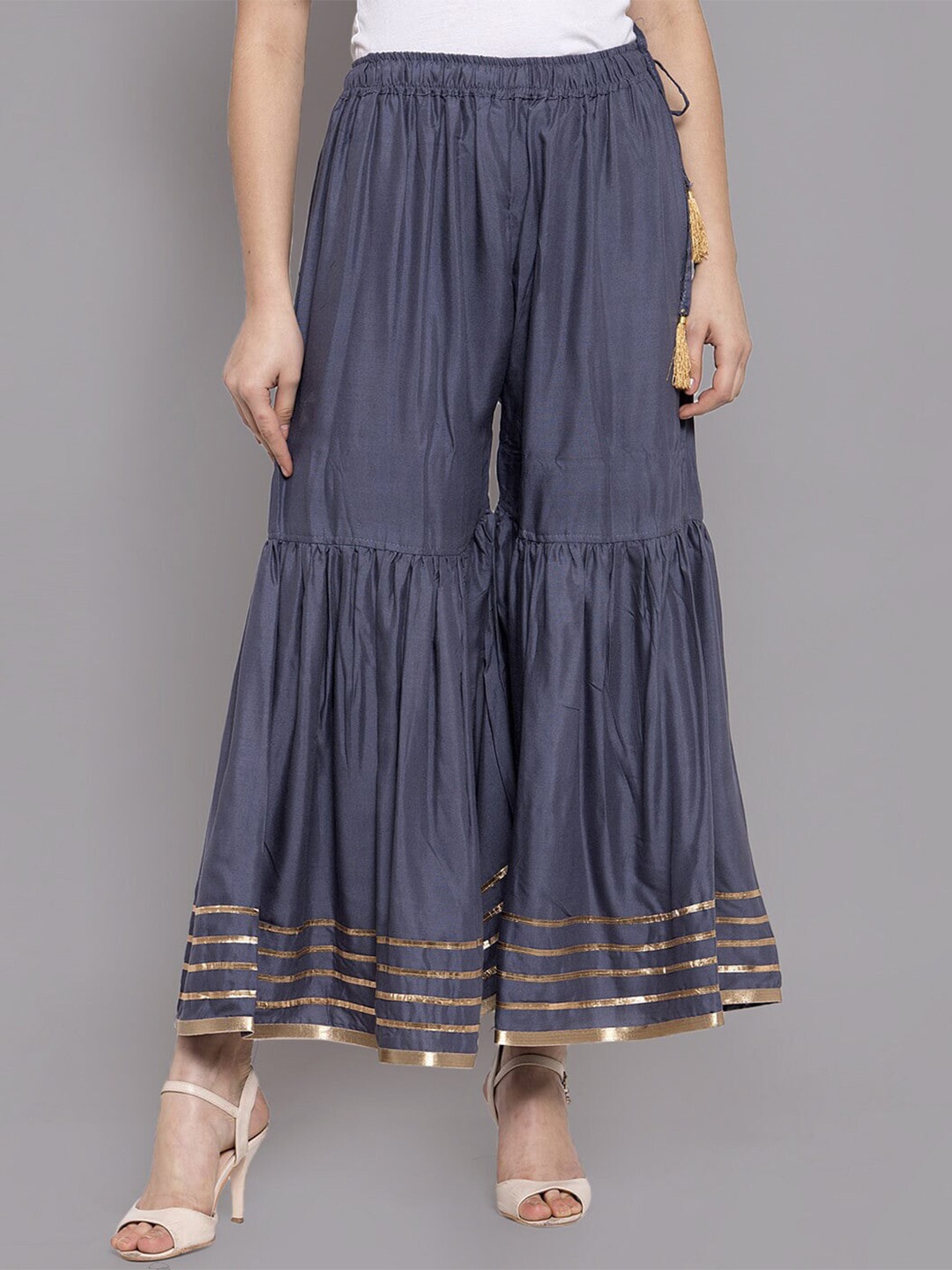 

BCZ Style Women Flared Ethnic Sharara, Grey