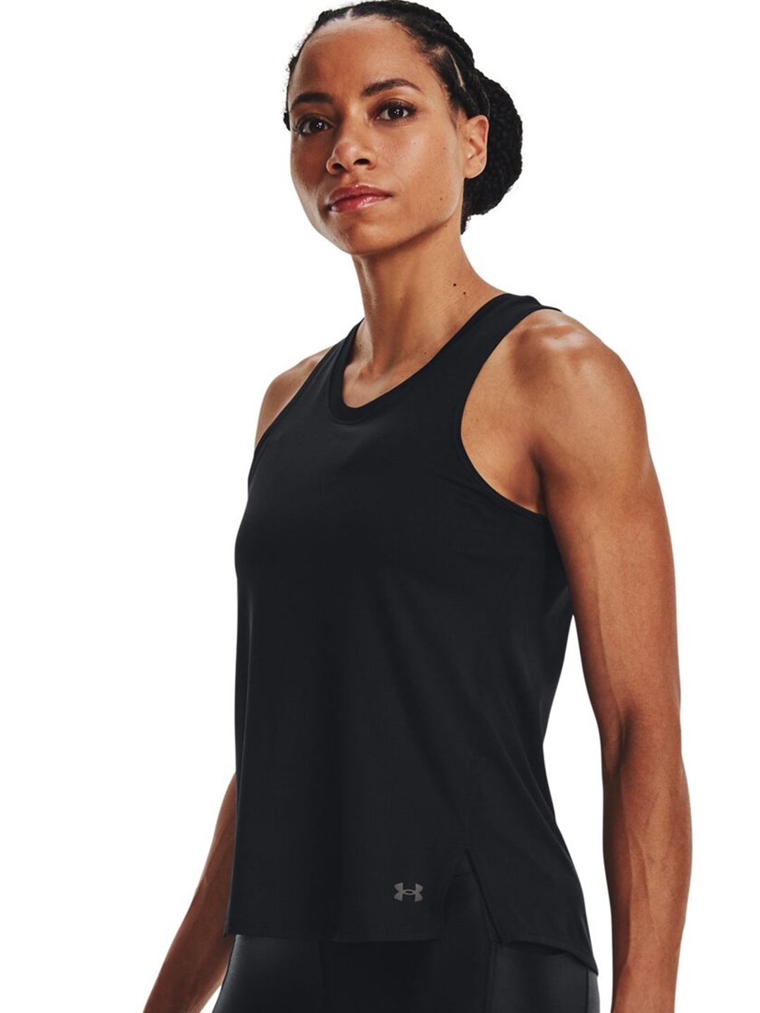 

UNDER ARMOUR Iso-Chill Laser Sleeveless Slim-fit Tank T-shirt, Black