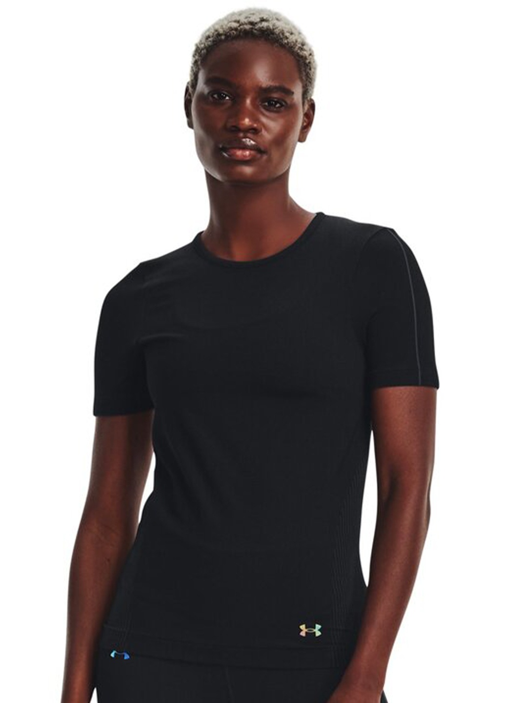 

UNDER ARMOUR Round Neck Seamless T-shirt, Black
