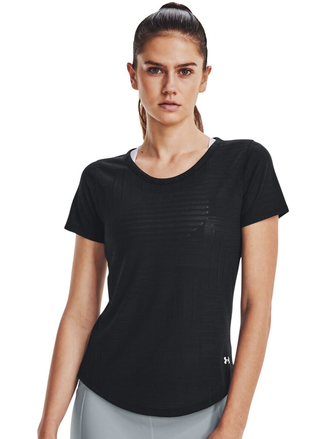 

UNDER ARMOUR Cut-out Detail Short Sleeves T-shirt, Black